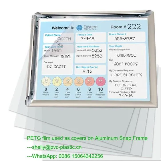 PETG Melindungi Bingkai Aluminium Snap